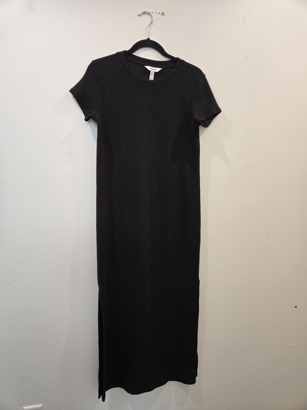 SPANX Black Short-Sleeve Maxi Dress